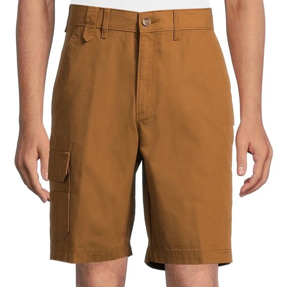 Brahma Relaxed Fit Ripstop Work Rugged Shorts Multi-Use Cargo Pocket Men's Brown - Picture 2 of 8